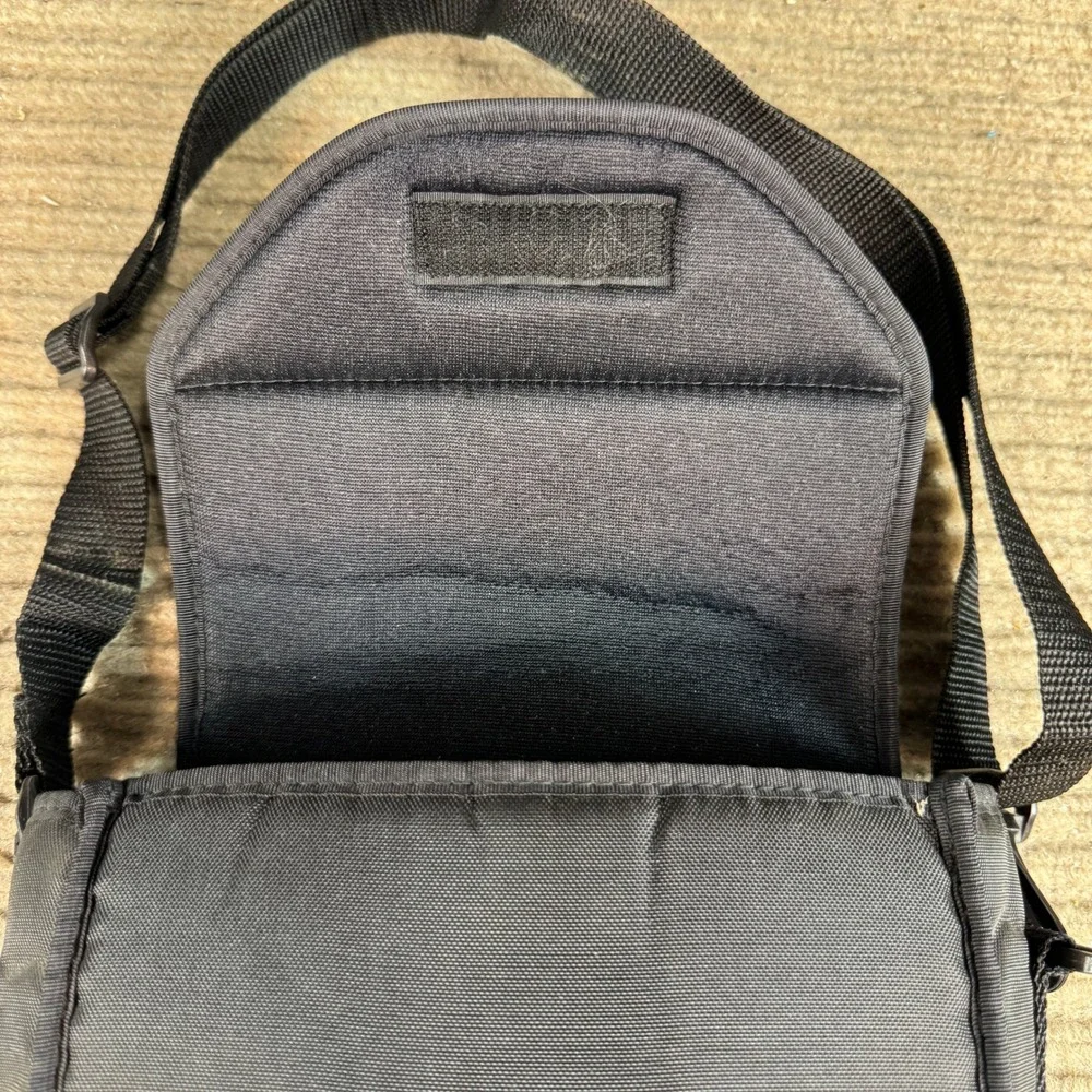 Nikon Camera Shoulder Bag Black Canvas Adjustable Strap Compact Carrying Case